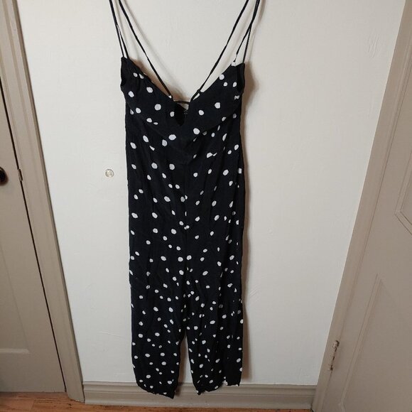 Topshop Polka Dot Jumper Rockbilly Spaghetti Strap Black White Retro Y2K - Picture 4 of 8
